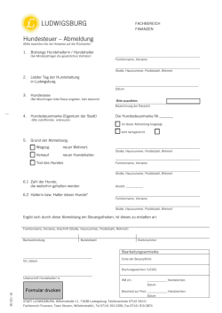 Hundesteuer &ndash; Abmeldung