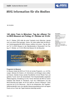 140 Jahre Tram in München: Tag der offenen Tür im MVG Museum