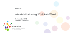 win win Inklusionstag 2016 Kreis Wesel