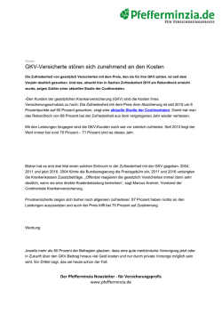 GKV-Versicherte st&ouml;ren sich zunehmend an den
