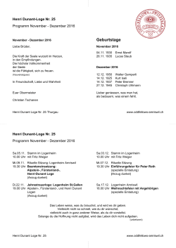 Programm November Dezember - Henri-Dunant