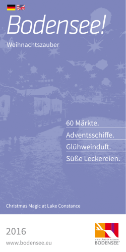 Die umfassende Brosch&uuml;re Weihnachtszauber am Bodensee 2016