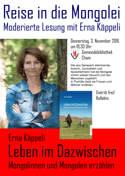 Moderierte Lesung mit Erna Käppeli