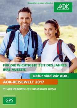 aOK-reisewelt 2017 - AOK Reisewelt 2016