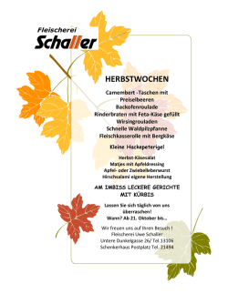 herbstwochen - Fleischerei Uwe Schaller