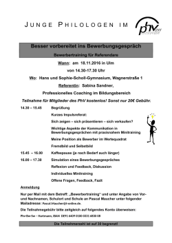 Informationen zu Programm und Anmeldung