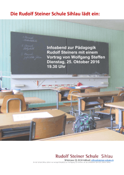 zum Flyer - Rudolf Steiner Schule Sihlau