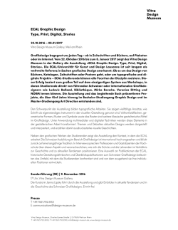 ECAL Graphic Design Type, Print, Digital, Stories
