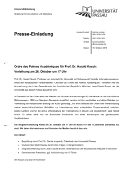 Pressemitteilung - Universität Passau