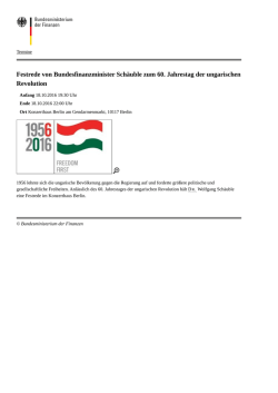 Festrede von Bundesfinanzminister Sch&auml;uble zum 60. Jahrestag der