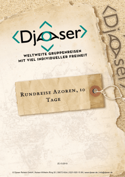Rundreise Azoren, 10 Tage