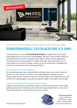 SONDERMODELL S10 BLACKLINE 6,9 kWh