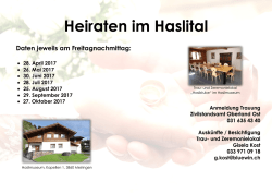 Heiraten im Haslital