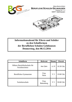 Informationsabend f&uuml;r Eltern und Sch&uuml;ler zu den - BS