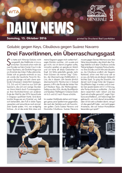 Drei Favoritinnen, ein &Uuml;berraschungsgast