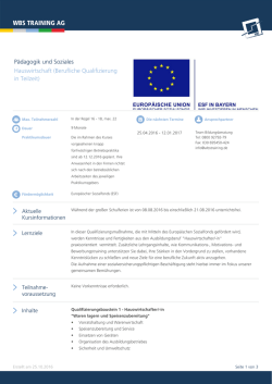 Hauswirtschaft (Berufliche Qualifizierung in