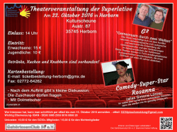 Page 1 V-Theaterveranstaltung der Superlative ES Am 22. Oktober