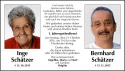 Inge Sch&auml;tzer Bernhard Sch&auml;tzer