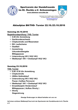 hier... - Sportverein der Hundefreunde im kleinen &Ouml;schle eV