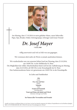 Dr. Josef Mayer