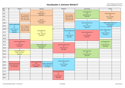 Stundenplan 3. Semester WS16/17