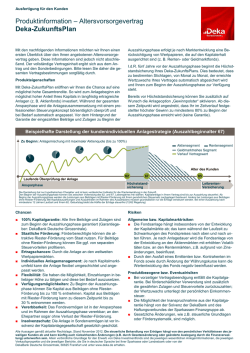 Produktinformation ± $ltersvorsorgevertrag Deka