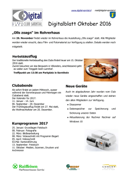 Digitalblatt Oktober 2016