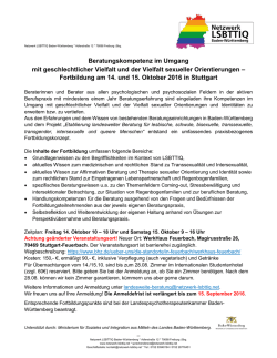 Informationen - Netzwerk LSBTTIQ Baden