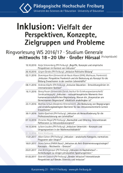 Inklusion - Pädagogische Hochschule Freiburg