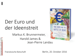 Der Euro und der Ideenstreit
