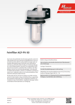 Feinfilter AGF-PV-30 - buehler