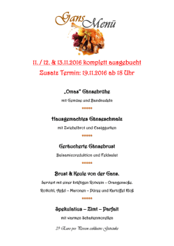 Leider komplett ausgebucht