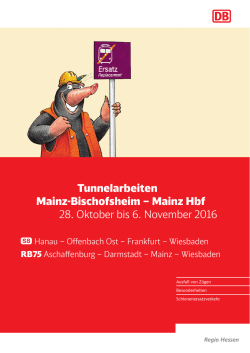 Flyer Tunnelarbeiten Mainz