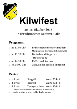 Plakat Kilwifest