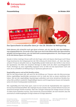 Herzliche Einladung - Kreissparkasse Limburg