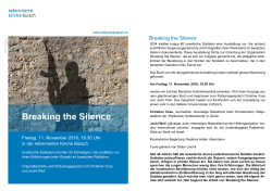 Breaking the Silence - bei gemeinschaften.ch