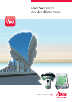 Leica Viva GNSS Das vielseitigste GNSS - Home