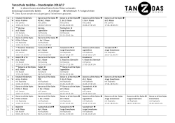Tanzschule tanZdas – Stundenplan 2016/17