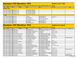 Spielplan CSV Marathon 1910 Spielplan CSV Marathon 1910