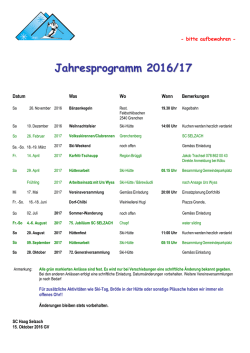 jahresprogramm 95 / 96 - Ski