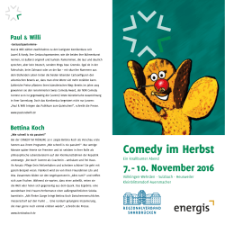 Comedy im Herbst - Regionalverband Saarbrücken