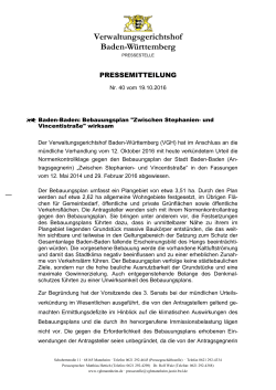 urteil-vgh-pressemitteilung - Mercurius - Blog für Baden