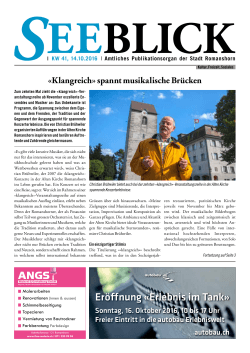 Seeblick-Ausgabe vom 14.10.2016 (KW41)