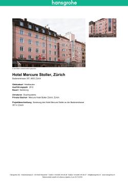 Hotel Mercure Stoller, Zürich - referenz