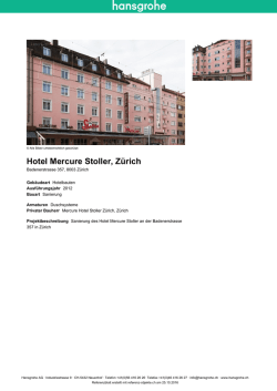 Hotel Mercure Stoller, Z&uuml;rich - referenz