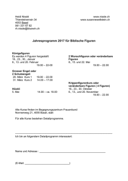 Jahresprogramm 2017 f&uuml;r Biblische Figuren