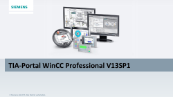 TIA – Portal WinCC Professional V13SP1