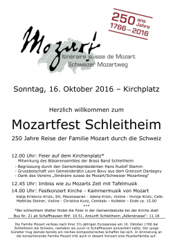 Mozartfest Schleitheim