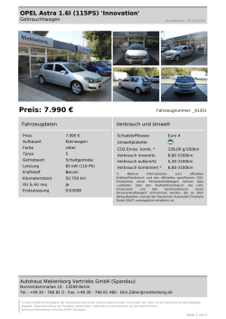 Preis: 7.990 - Autohaus Meklenborg