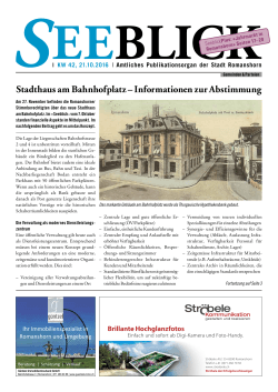 Seeblick-Ausgabe vom 21.10.2016 (KW42)